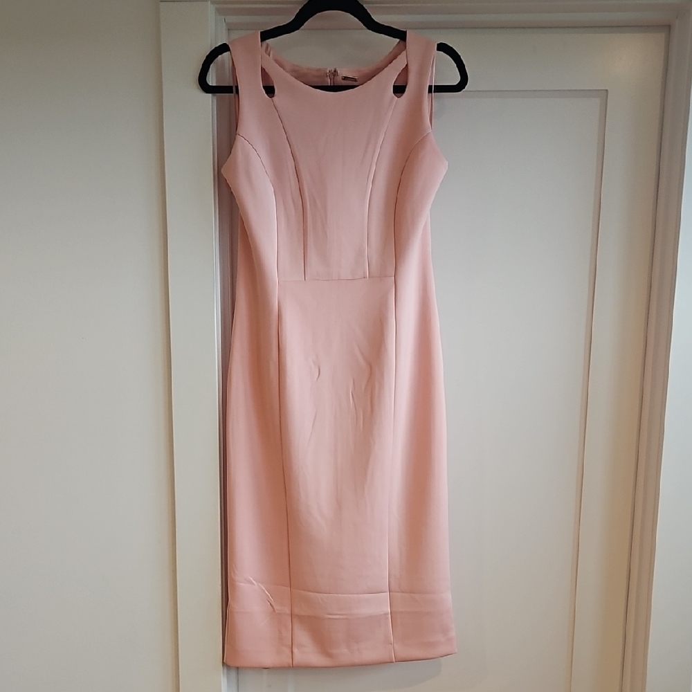 Elegant Pink Sleeveless Dress